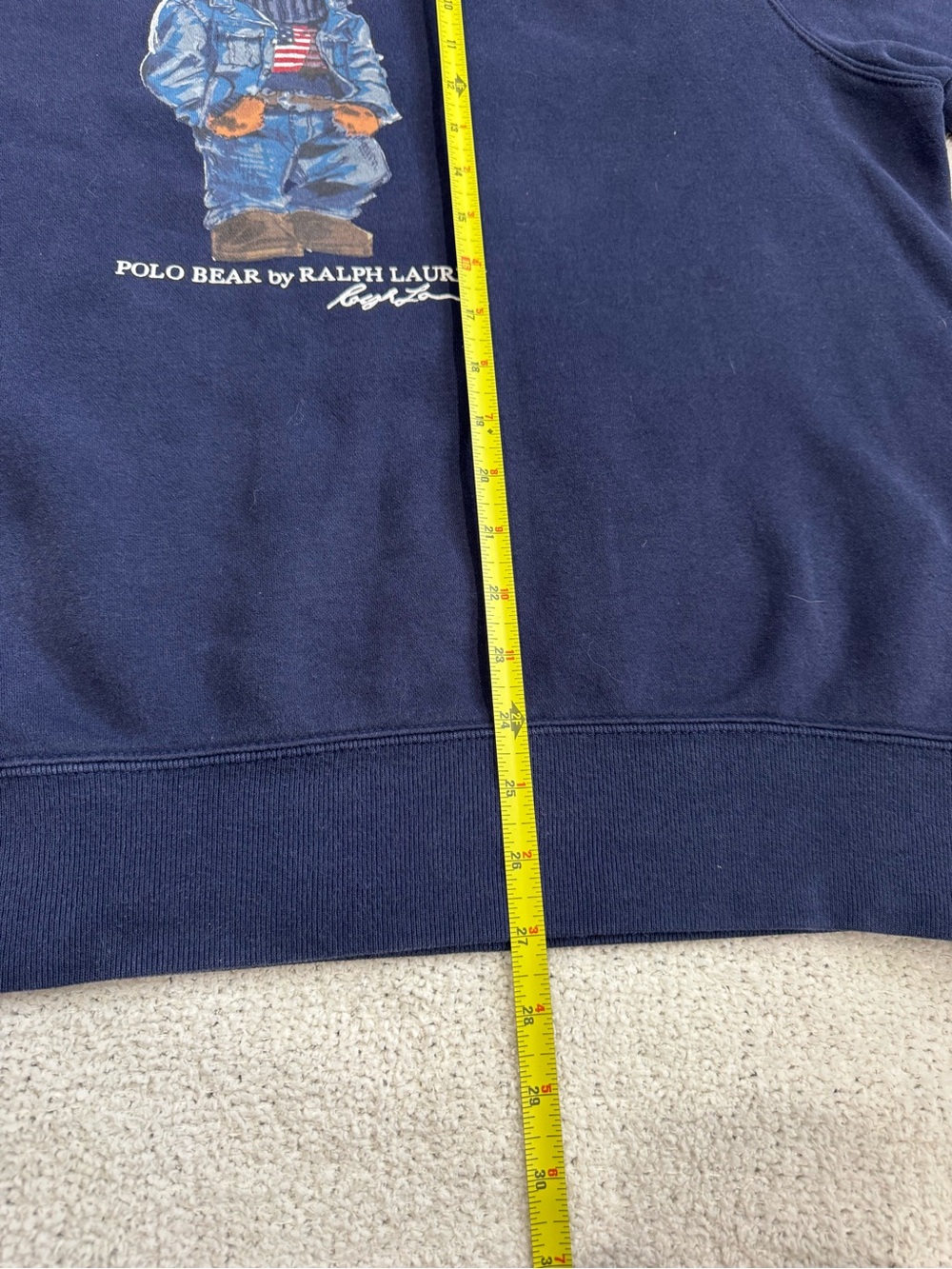 Ralph Lauren Navy Sweatshirt with Polo Bear Graphic - Picture 4 of 6